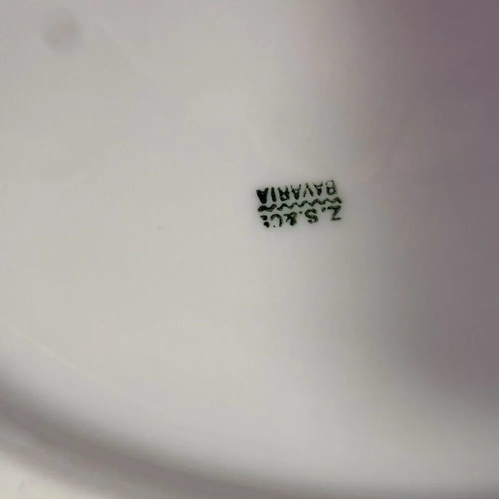 Antique Zeh, Scherzer & Co. Bavaria White Porcelain Vegetable Tureen Minimalist
